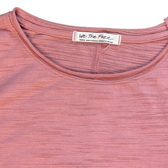 Free People Natasha Pink Ruched Long Sleeve Top We The Free Small - Picture 5 of 5